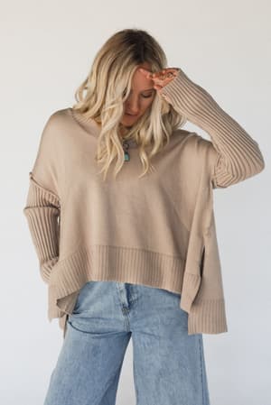 romeo-ribbed-pullover-taupe/Taupe
