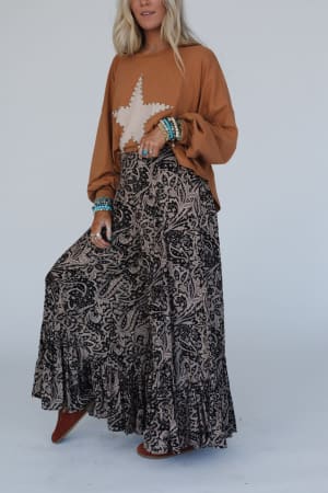 paisley-dream-ruffled-pants-black/Black