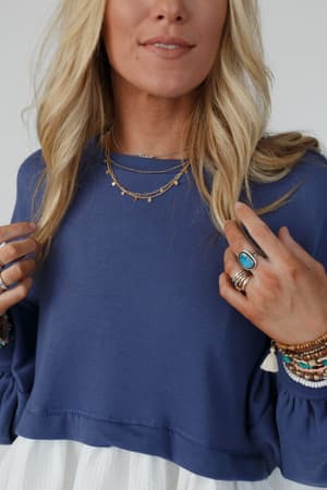 Gilded Glow Layered Necklace: undefined