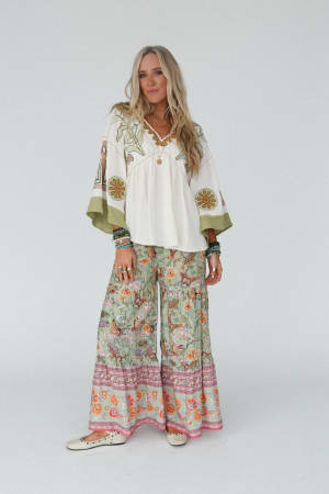 lani-wide-leg-pants-sage-green-butterfly-border-print/Sage Butterfly Border Print
