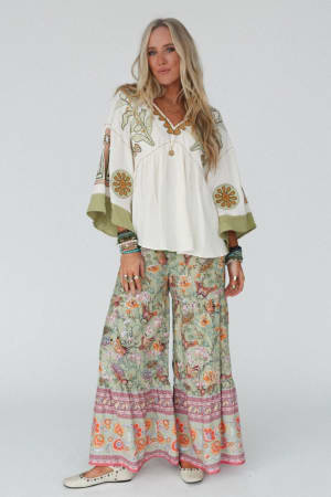 lani-wide-leg-pants-sage-green-butterfly-border-print/Sage Butterfly Border Print