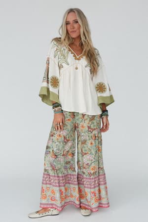 lani-wide-leg-pants-sage-green-butterfly-border-print/Sage Butterfly Border Print