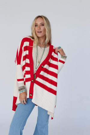 Great Stripes Cardigan: undefined