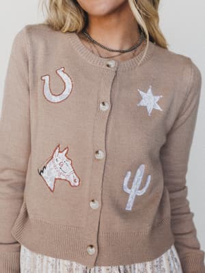 Western Mood Cardigan - Mocha L / Mocha