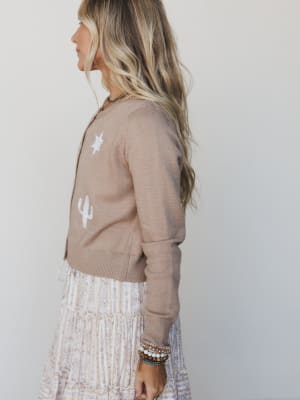 Western Mood Cardigan - Mocha L / Mocha