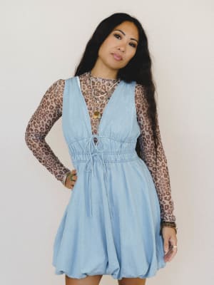 Daylight in Denim Bubble Dress: undefined