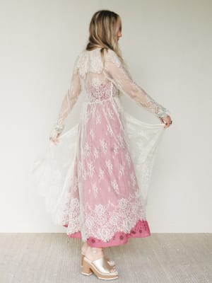 Love Letters Baroque Lace Duster - Cream L / Cream