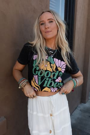 All Good Vibes Graphic Tee: undefined