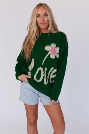 Pop Of Love Sweater: undefined