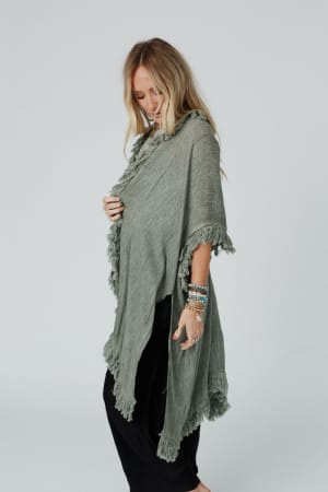 on-the-edge-fringe-kimono-olive/Olive