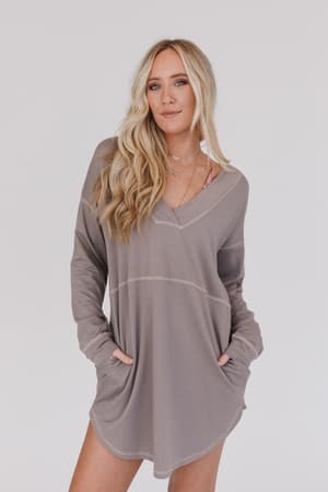 meadow-long-sleeve-tunic-dress-mushroom/Mushroom