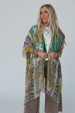 tabitha-floral-kimono-green/Green