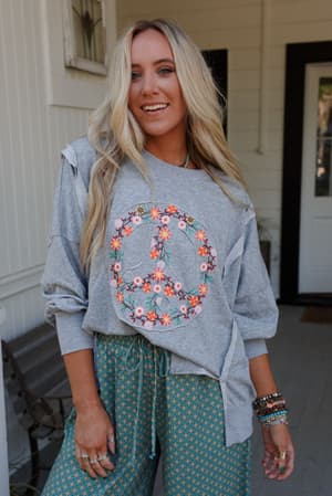 Ford Floral Peace Patch Top: undefined