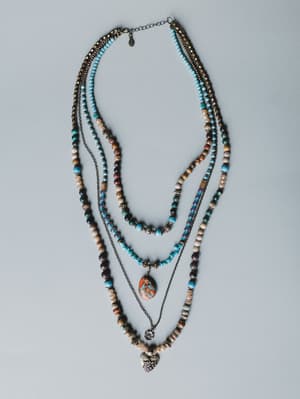 Esmeralda Layered Necklace: undefined