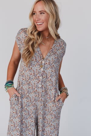 daphne-floral-print-jumpsuit-cream/Blue