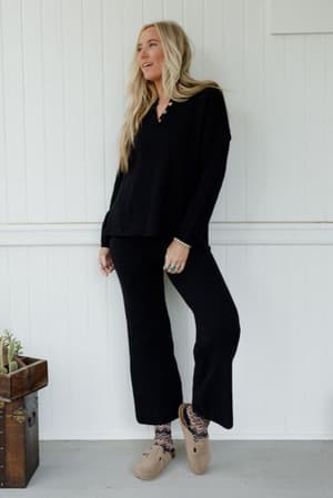 sierra-slumber-waffle-knit-set-black/Black