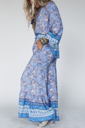 the-nest-lani-wide-leg-pants-blue-border-print/Blue Multi