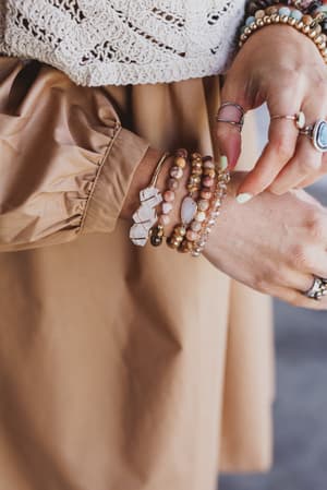 Peaches And Cream Bracelet Set: undefined