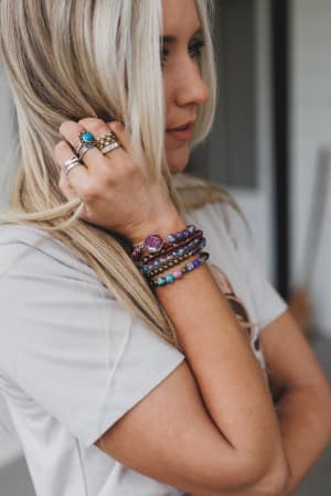 Lavender Glow Bracelet Set: undefined