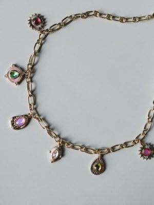 Jewel Charm Necklace - Multi OS / Multi