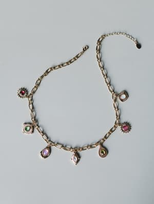 Jewel Charm Necklace - Multi OS / Multi
