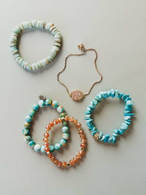 Camp Grounds Beaded Bracelets - Sunset OS / Sunset