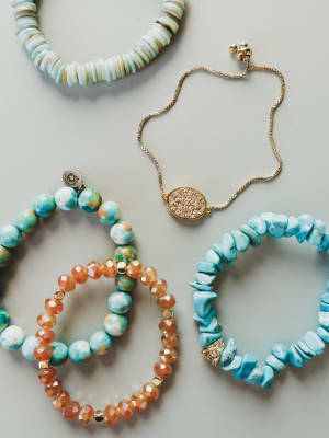 Camp Grounds Beaded Bracelets - Sunset OS / Sunset