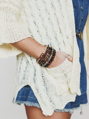 June Beaded Bracelets - Burgundy OS / Burgundy