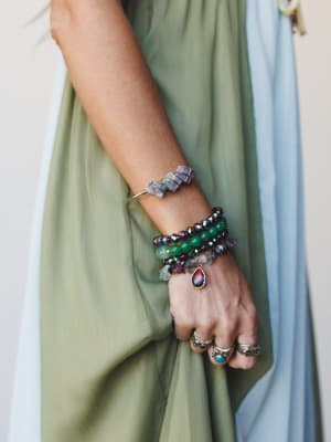 Josephine Bracelet Set - Green Mix OS / Green Mix