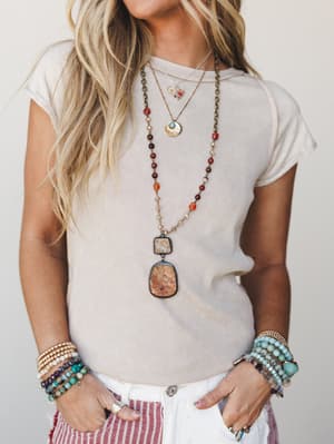 Darby Necklace Gemstone Necklace - Multi OS / Multi