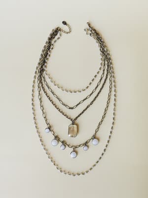 Grace Layered Necklace - Bronze OS / Bronze