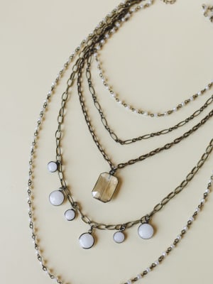 Grace Layered Necklace - Bronze OS / Bronze