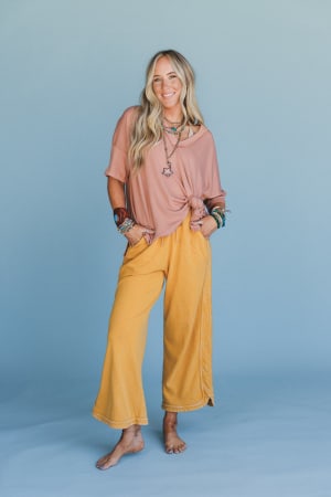 So Comfy Wide Leg Pant Cropped Length: undefined