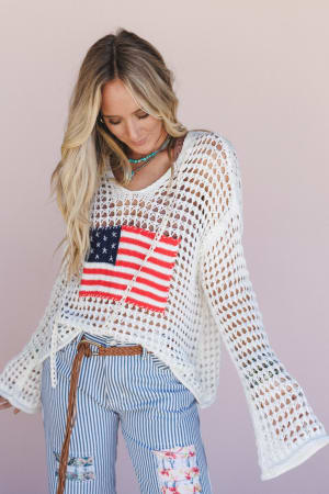 Americana Flag Hoodie: undefined