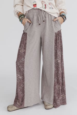 The Nest Cozy Haven Pants in Brown Grey OG from Three Bird Nest