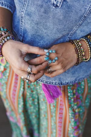 Celia Blossom Turquoise Ring: undefined