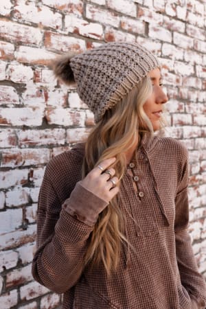 aspen-waffle-knit-faux-fur-beanie-mocha/Mocha