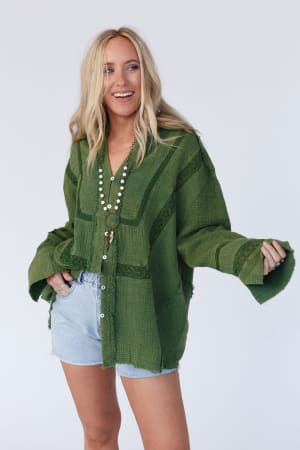 One In A Million Button Down Top: undefined