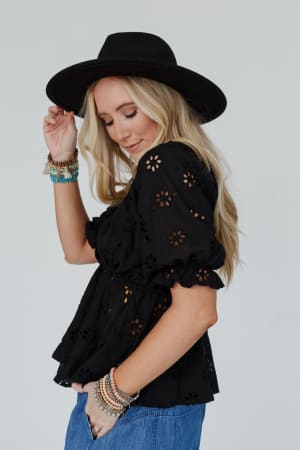 let-love-embroidered-top-black/Black