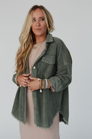 gardener-embroidered-button-down-top-olive/Olive