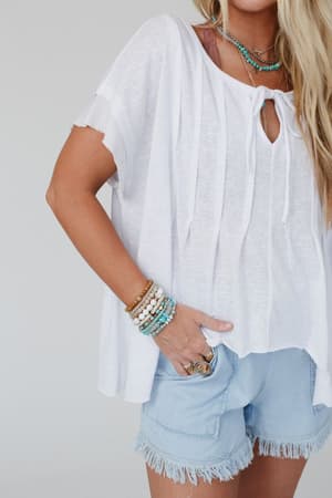 sweet-pleats-top-white/White