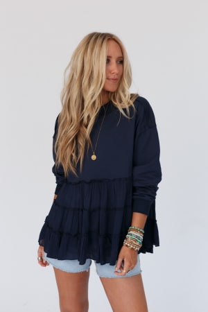 madeira-tiered-babydoll-top-navy/Navy