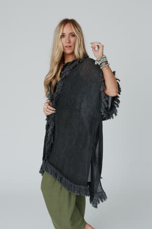 on-the-edge-fringe-kimono-charcoal/Charcoal