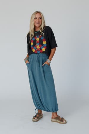 all-in-drawstring-maxi-skirt-teal/Teal