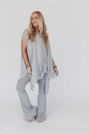 wren-tunic-and-cher-flare-set-heather-gray/Heather Gray