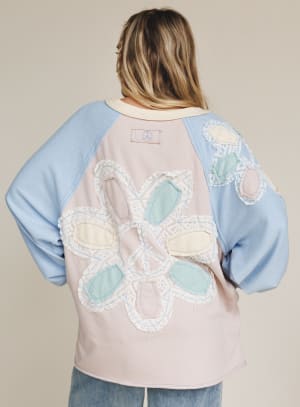 Cotton Sky Flower Patch Top: undefined