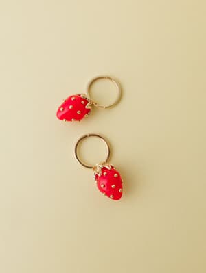 Strawberry Earrings - Gold OS / Gold