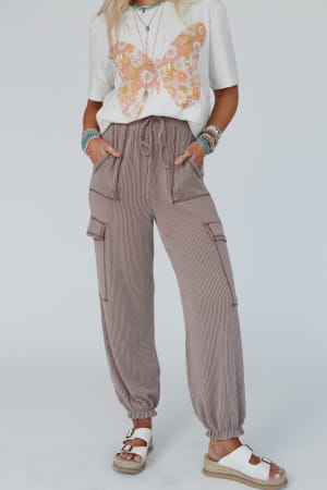 so-laid-back-textured-drawstring-pants-acorn/Acorn
