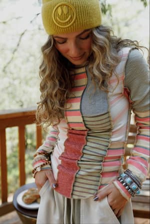 Eclectic Stripes Top in Pink from Three Bird Nest