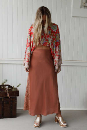 satin-starlight-lace-skirt-clay/Red